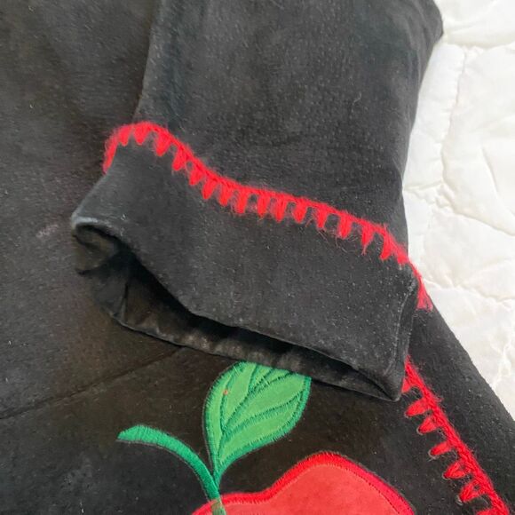 Bob Mackie Wearable Art Black Suede Apple Jacket - Picture 9 of 10